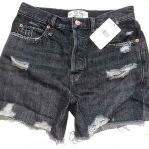 Free People Denim shorts size 25 Black